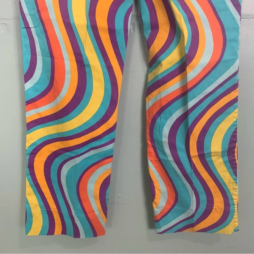 Loudmouth Golf Pants Psychadelic Swirl Spiral Rainbow Groovy sz 28